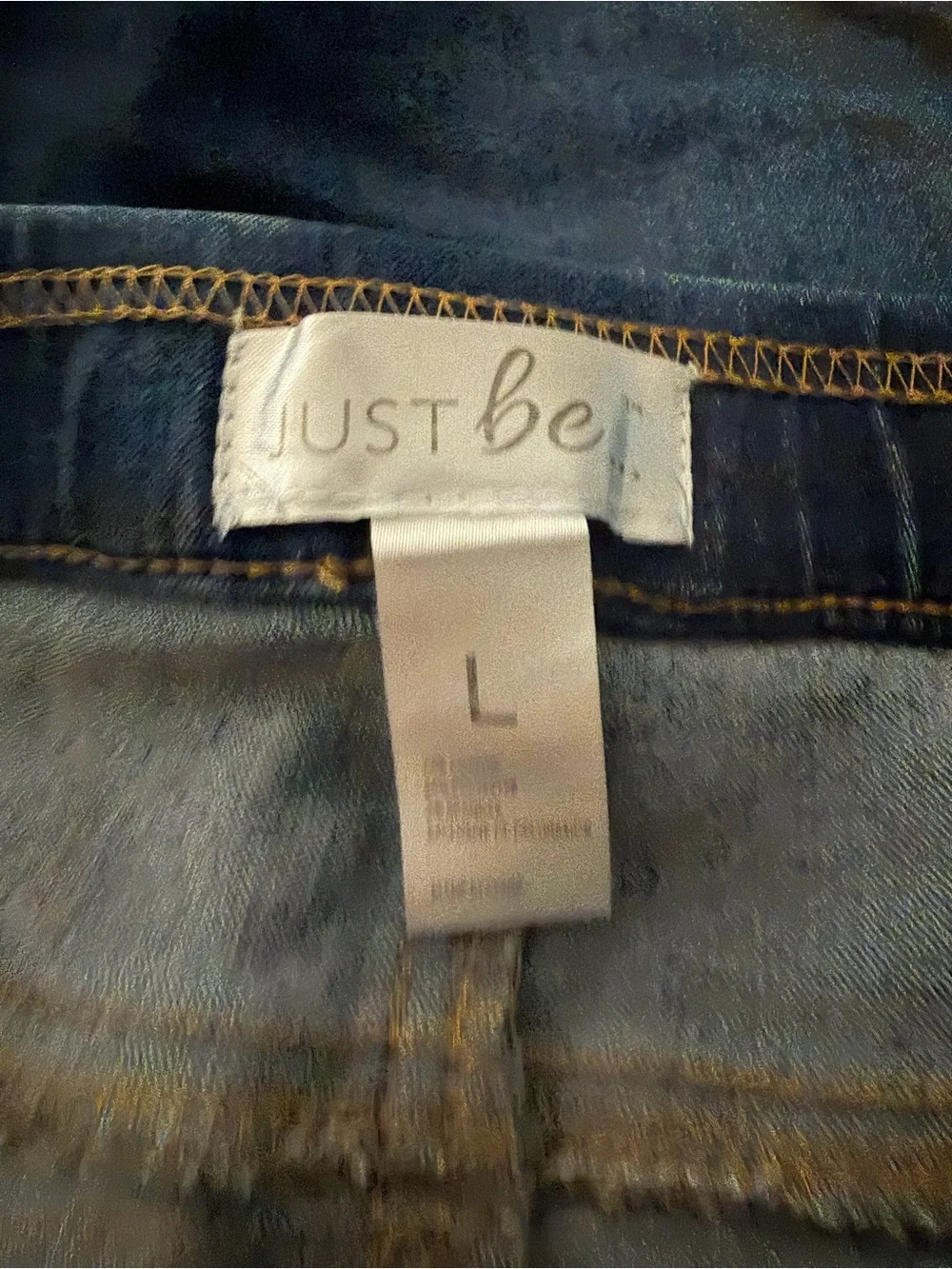 Just Be Women's  Pull-On Drawstring Denim Shorts blue size large